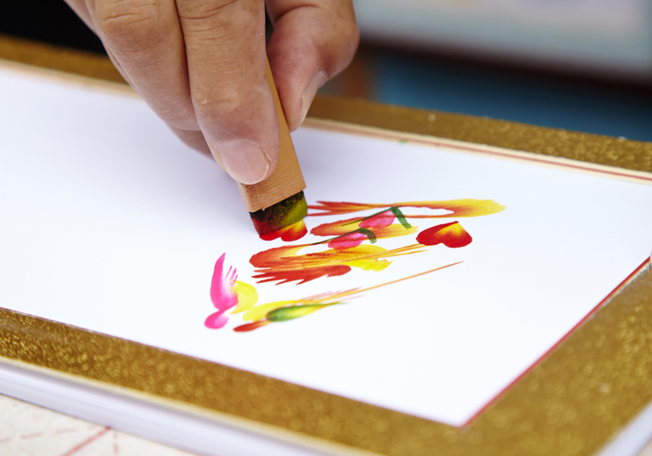 絵を描いてもらうのを見るのも楽しい